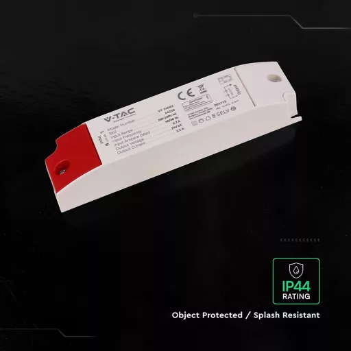 V-TAC LED szerelhető vízálló tápegység 60W 2.5A 24V IP44 - 24250