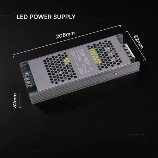 V-TAC LED Fémházas szerelhető SLIM tápegység 360W 30A 12V IP20 - 24261