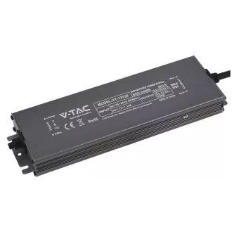   V-TAC LED Fémházas szerelhető vízálló tápegység 150W 12.5A 12V IP67 - 24265