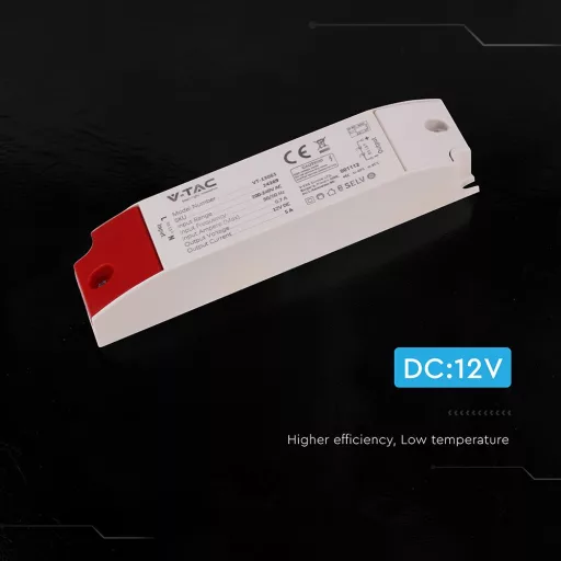 V-TAC LED szerelhető vízálló tápegység 60W 5A 12V IP44 - 24269