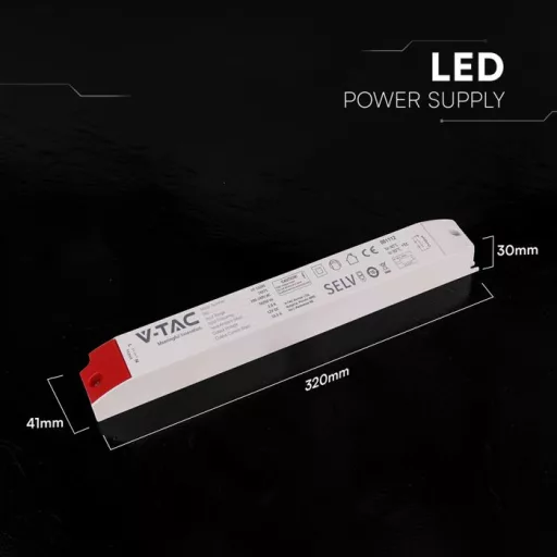 V-TAC LED Műanyagházas szerelhető tápegység 200W 16.5A 12V IP44 - 24271