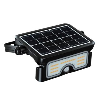   V-TAC 7W Mozgásérzékelős LED napelemes (SOLAR) reflektor 120° 3 az 1-ben (CCT) fekete házas  - 24341