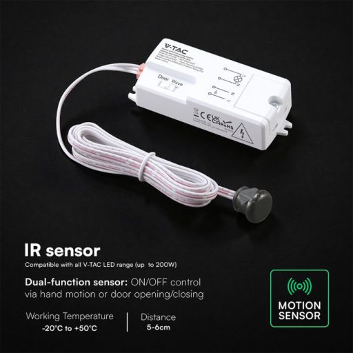 V-TAC 2 az 1-ben infravörös ajtónyitás érzékelő és közelítés kapcsoló - 24357