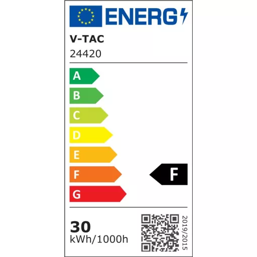 V-TAC 30W LED reflektor 110° 4000K fehér házas - 24420