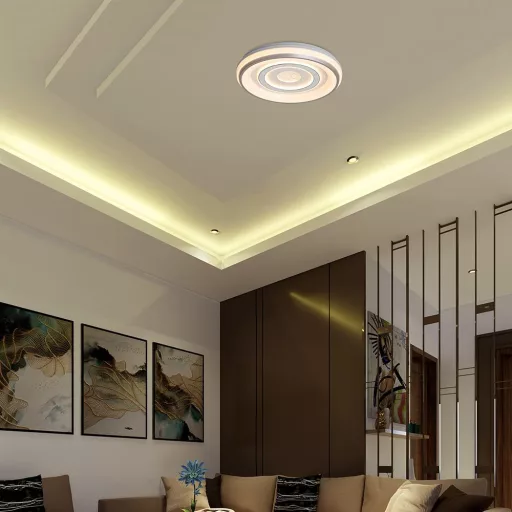 V-TAC 2x30W Dekoratív mennyezeti LED lámpa távirányítóval 3in1  - 24519