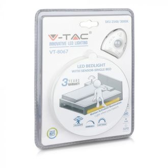   V-TAC Led Ágyvilágítás mozgásérzékelővel - 3000K - 2548