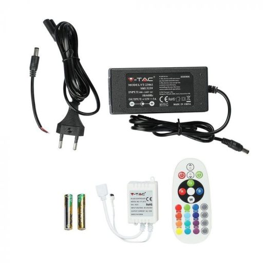 V-TAC LED SZALAG SZETT RGB 5050 60LED/m 12V IP20 - 5m - 2558