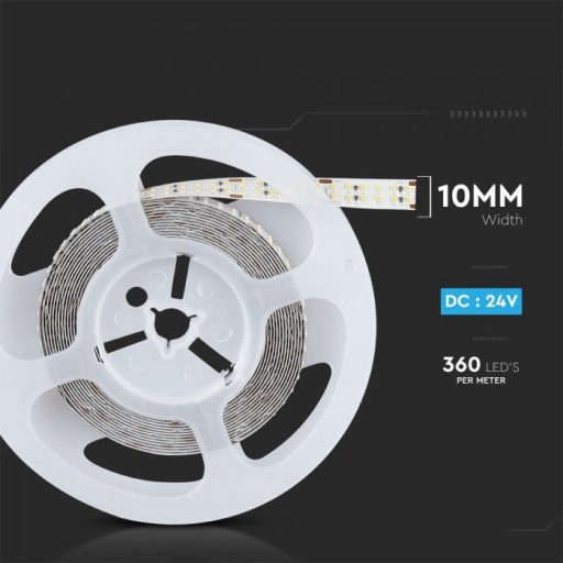 V-TAC LED szalag SMD2216 360LED/M 30W/M 24V CRI>95 IP20 3000K - 2580