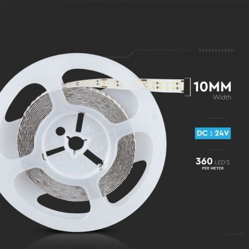 V-TAC LED szalag SMD2216 360LED/M 30W/M 24V CRI>95 IP20 4000K - 2581