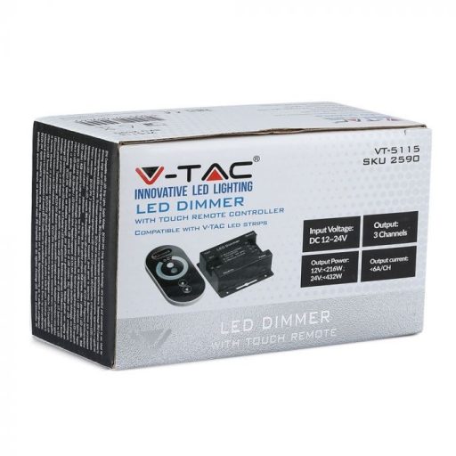 V-TAC LED Fényerőszabályzó érintős távírányítóval - 2590