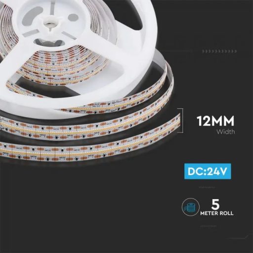 V-TAC LED szalag SMD2110 700LED/M 21W/M 24V CRI>90 IP20 6400K - 2604
