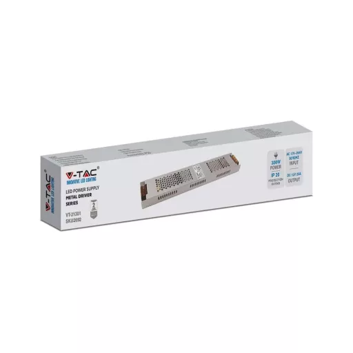 V-TAC LED Fémházas szerelhető tápegység 300W 25A 12V IP20 - 2692