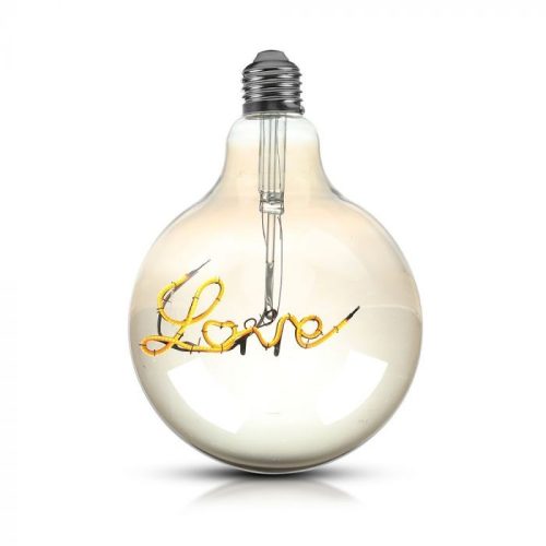 V-TAC Füstözött LED filament COG lámpa E27 G125 5W 2200K nagygömb - 2700