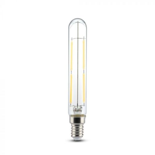 V-TAC Átlátszó LED filament COG lámpa E14 T20 4W 4000K - 2702