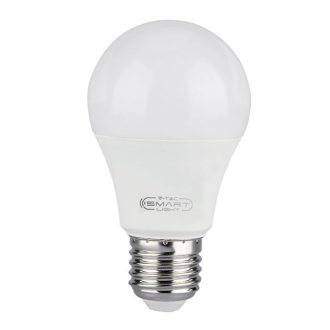   V-TAC Wifis smart LED izzó  E27 A60 10W 200° RGB + 3 az 1-ben (CCT) gömb - 2751