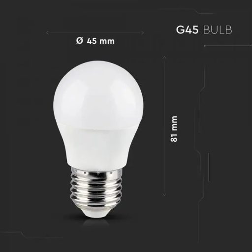 V-TAC Wifis smart LED izzó  E27 G45 4.5W 180° RGB + 3 az 1-ben (CCT) kisgömb - 2755