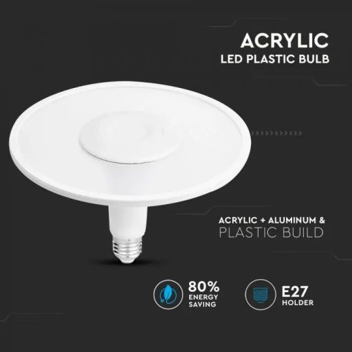 V-TAC LED izzó  E27 11W 120° 3000K AKRIL UFO (Samsung Chip) - 2781