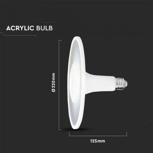 V-TAC LED izzó  E27 18W 120° 3000K AKRIL UFO (Samsung Chip) - 2784