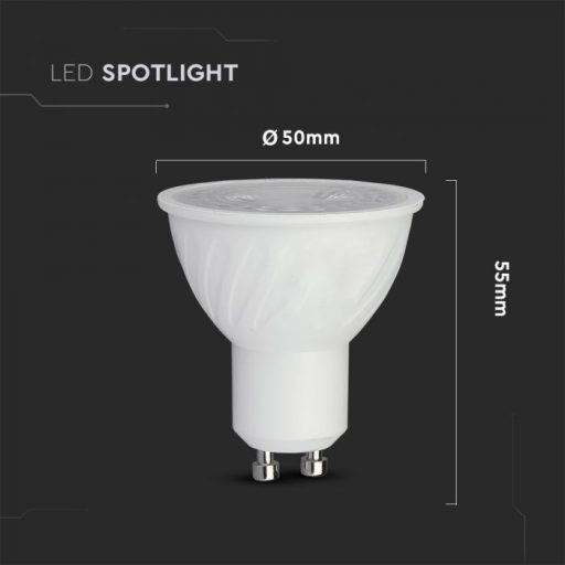 V-TAC LED spotlámpa  GU10 MR16 5W 150lm/W 3000K 110° spot - 2837