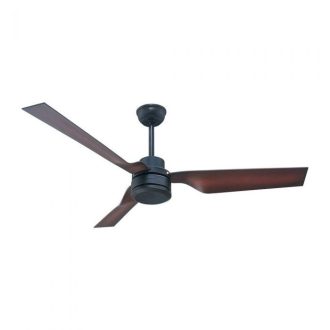   V-TAC 65W LED Mennyezeti ventilátor RF vezérléssel 3db lapáttal bronz, barna- 2867