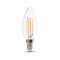 V-TAC Átlátszó LED izzó filament COG  E14 C35 4W 100lm/w 2700K gyertya dimmelhető - 2870