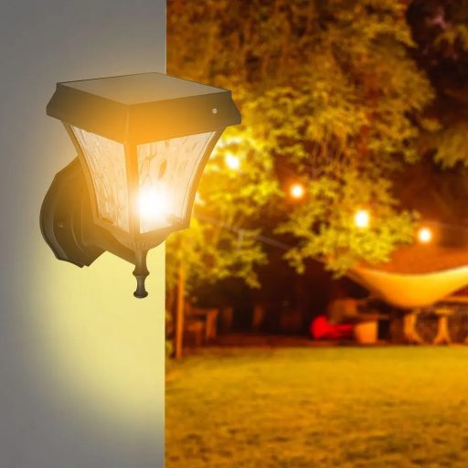 V-TAC LED Napelemes (Solar) fali lámpa 2W - CCT - fekete - 2889