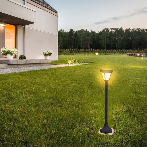 V-TAC LED Napelemes (Solar) álló lámpa 2W - CCT - fekete - 2891