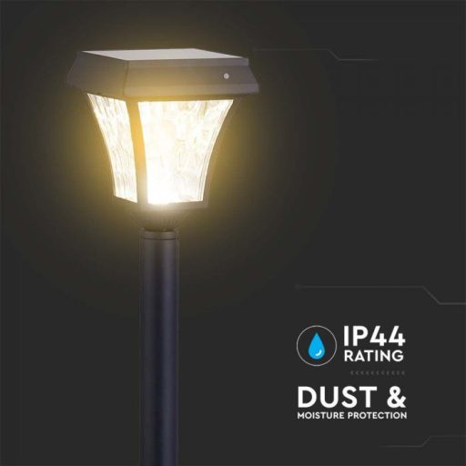 V-TAC LED Napelemes (Solar) álló lámpa 2W - CCT - fekete - 2891