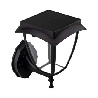   V-TAC LED Napelemes (Solar) fali lámpa 2W - 3000K + 6400K - fekete - 2892
