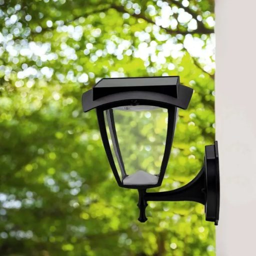 V-TAC LED Napelemes (Solar) fali lámpa 2W - 3000K + 6400K - fekete - 2892