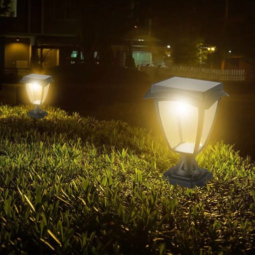 V-TAC LED Napelemes (Solar) lámpa 2W - 3000K + 6400K - fekete - 2893