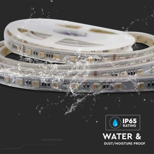 V-TAC LED szalag SMD5050 60LED/M 24W/M 24V IP65 CCT (3000K - 4000K - 6500K) + RGB - 2896