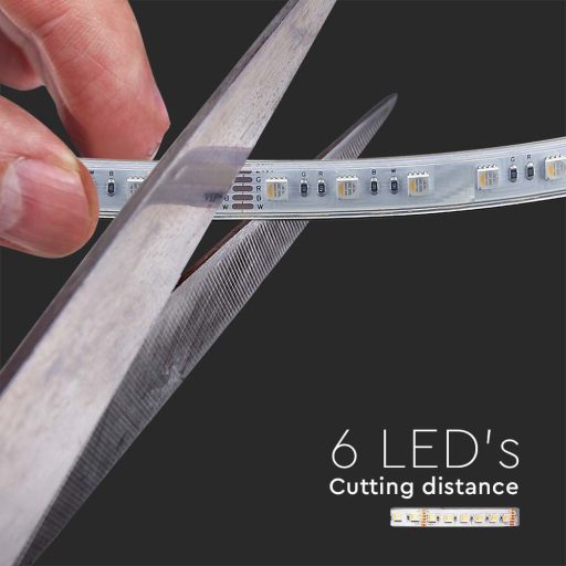 V-TAC LED szalag SMD5050 60LED/M 24W/M 24V IP65 CCT (3000K - 4000K - 6500K) + RGB - 2896