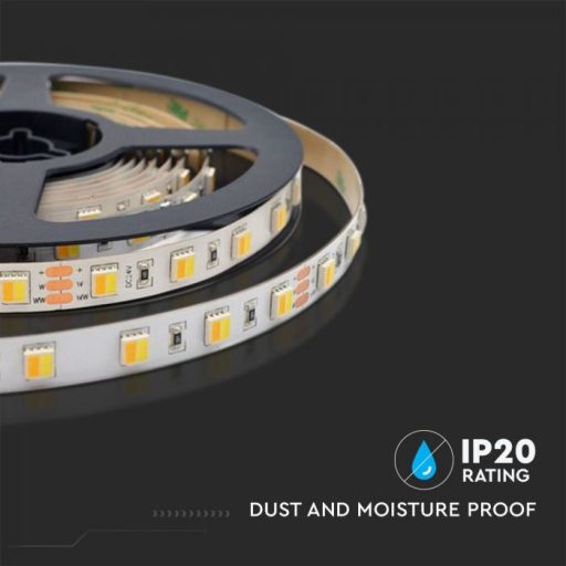 V-TAC LED szalag SMD5050 120LED/M 14W/M 24V IP20 CCT (3000K - 4000K - 6500K) - 2897