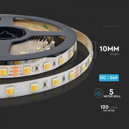 V-TAC LED szalag SMD5050 120LED/M 14W/M 24V IP20 CCT (3000K - 4000K - 6500K) - 2897
