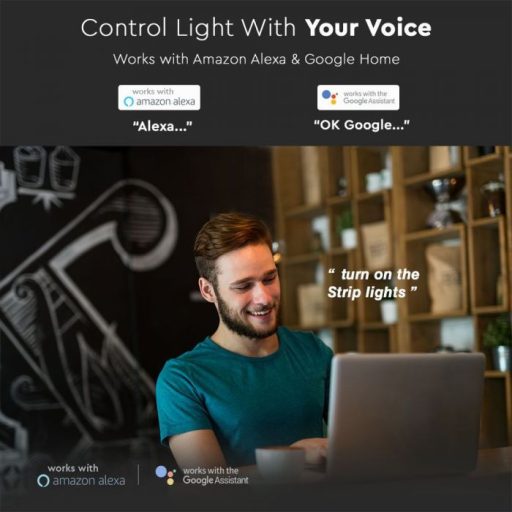 V-TAC LED Szalag szett RGB + 3 az 1-ben Alexa és Google Home kompatibilis 5050 15W/M IP65 5m - 2910