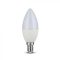 V-TAC LED izzó  infra távirányítóval E14 C37 4.8W 180° RGB + 4000K gyertya - 2929