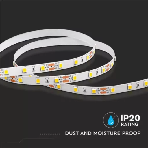 V-TAC LED szalag SMD4040 60LED/M 8W/M 12V IP20 3000K - 2931