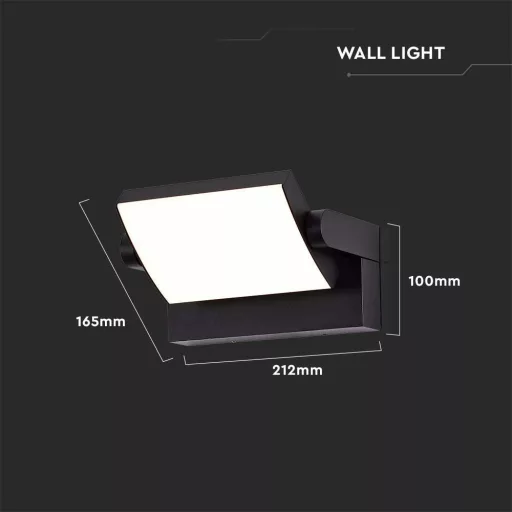 V-TAC 17W LED kültéri lámpa IP65 fekete színű 3000K - 2936