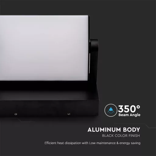 V-TAC 17W LED kültéri lámpa IP65 fekete színű 3000K - 2936