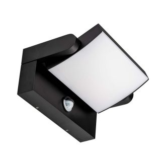   V-TAC 17W LED kültéri lámpa mozgásérzékelővel IP65 fekete színű 4000K - 2941