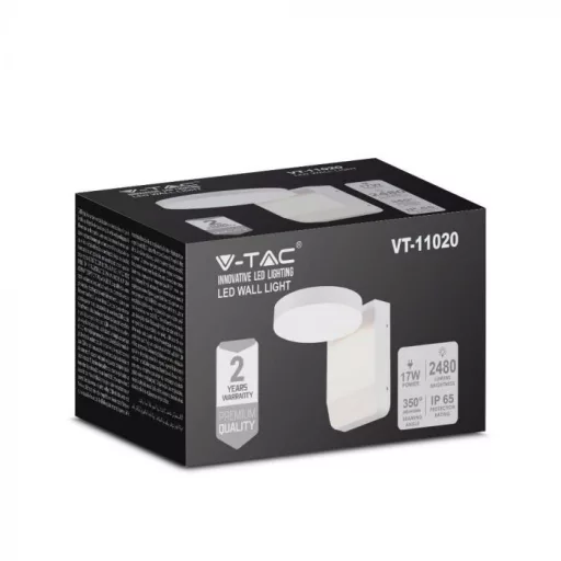 V-TAC 17W LED kültéri lámpa IP65 fehér színű 4000K - 2951