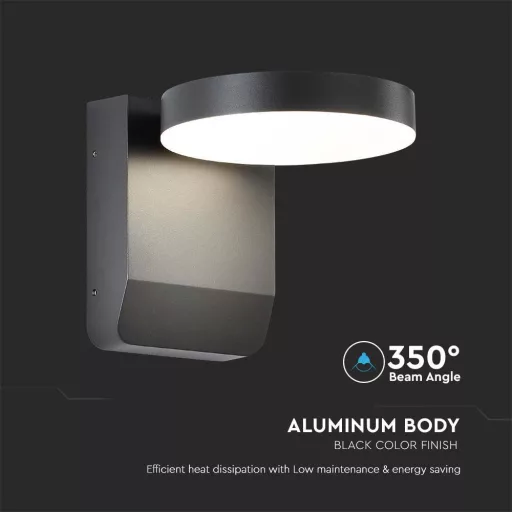 V-TAC 17W LED kültéri lámpa IP65 fekete színű 4000K - 2953