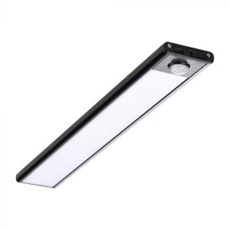  V-TAC LED Bútorvilágító mozgásérzékelővel 30cm Fekete 3000K - 2960