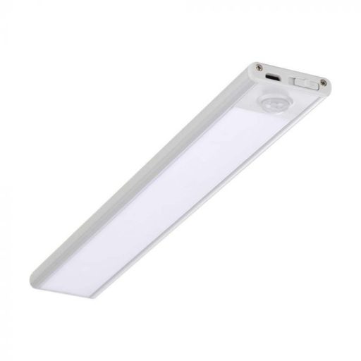 V-TAC LED Bútorvilágító mozgásérzékelővel 30cm Ezüst 3000K - 2961