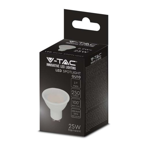 V-TAC LED spotlámpa  GU10 MR16 2,9W 110° 3000K spot - 2987