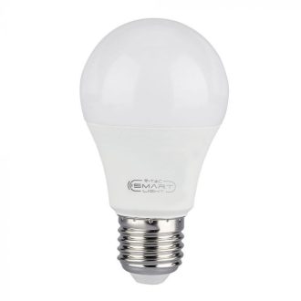   V-TAC Wifis smart LED izzó  E27 A60 8.5W 200° RGB + 3 az 1-ben (CCT) gömb - 2998