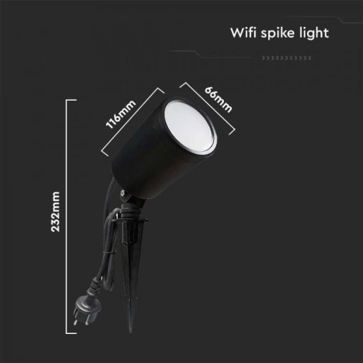 V-TAC LED 7W leszúrható kerti lámpa - RGB + 3 az 1-ben Alexa és Google Home kompatibilis - 3014