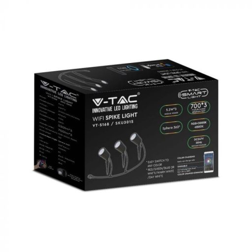 V-TAC LED 3x7W leszúrható kerti lámpa - RGB + 3 az 1-ben Alexa és Google Home kompatibilis - 3015