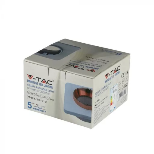 V-TAC beépíthető négyzet alakú gipsz lámpatest - 3121
